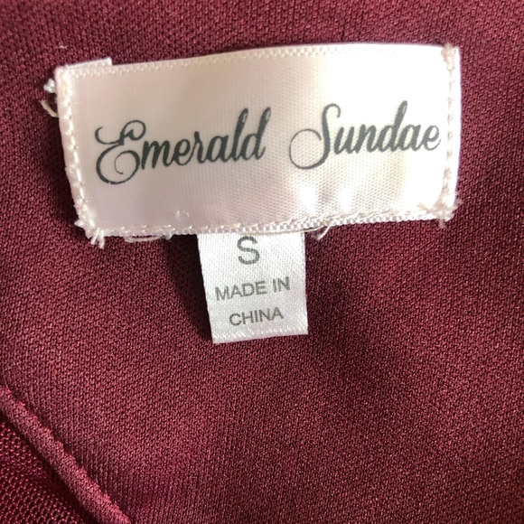 Emerald Sundae Long Maroon Dress - Picture 4 of 4